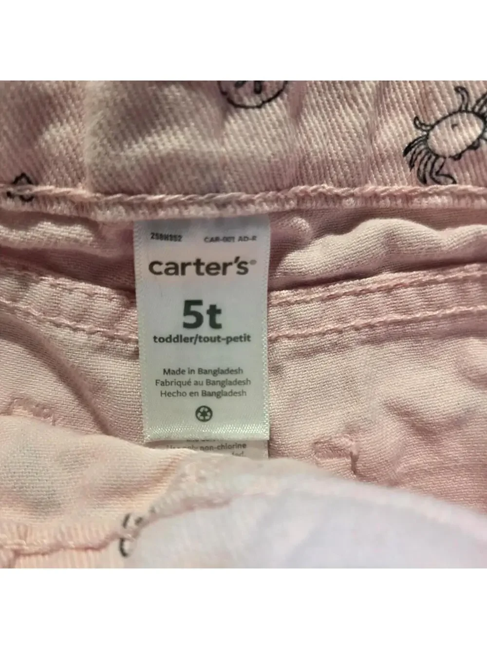 Carter's Mermaid Pink Shorts Size 5T #1046